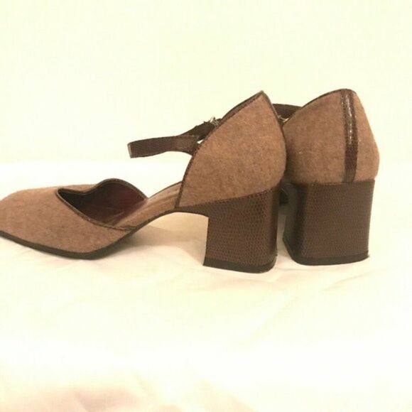 Bandolino Shoes Block Heel Ankle Strap Square Toe Y - Picture 3 of 7